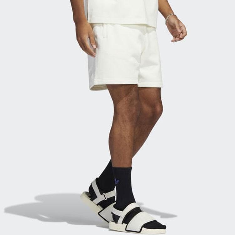 Adidas Originals Trefoil X Pharrell Williams Solid Elastic Waist Shorts Unisex Bottoms White HF9932