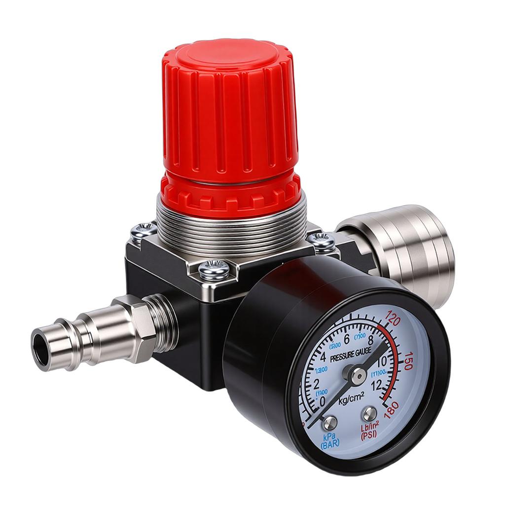 Luftkompressor Druckschalter Regelventil 4 Wege 175PSI Luftkompressor Druckschalter mit Manometer