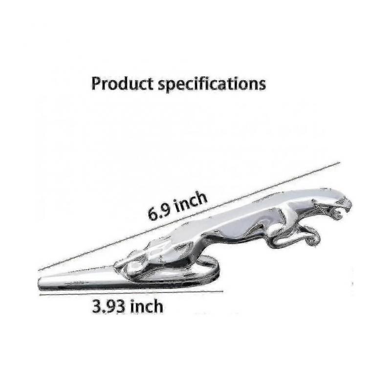 Für Jaguar 3D Emblem Auto Front Fahrzeug Motorhaube Ornament Autoabdeckung Chrom Adler Plakette Autozubehör