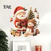 Snowman Elves Toilet Seat Decals Cute Santa Christmas Wall Decals, Removable PVC Stickers with No Residue Seasonal Decor Elf Gift Elements,