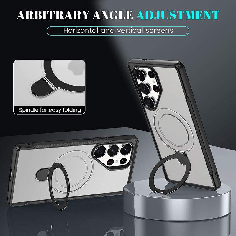 Etui do telefonu Samsung S25Ultra klasy wojskowej z magnetycznym uchwytem pierścieniowym i ochroną przed upadkiem