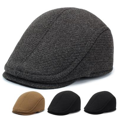 Middle-Aged and Elderly Winter Hat Men's Outdoor Coldproof Velvet Thick Advanced Cap Father's Ear Protection Duck Tongue Cotton Cap