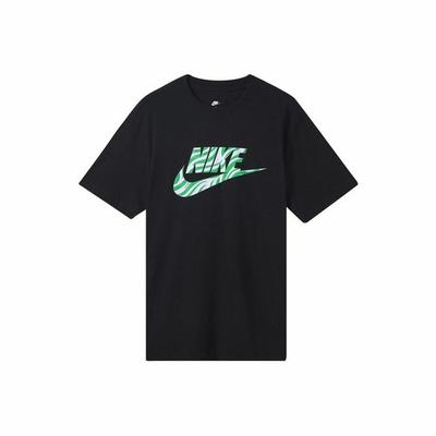 Men's Black Retro Straight-Fit Short Sleeve T-Shirt