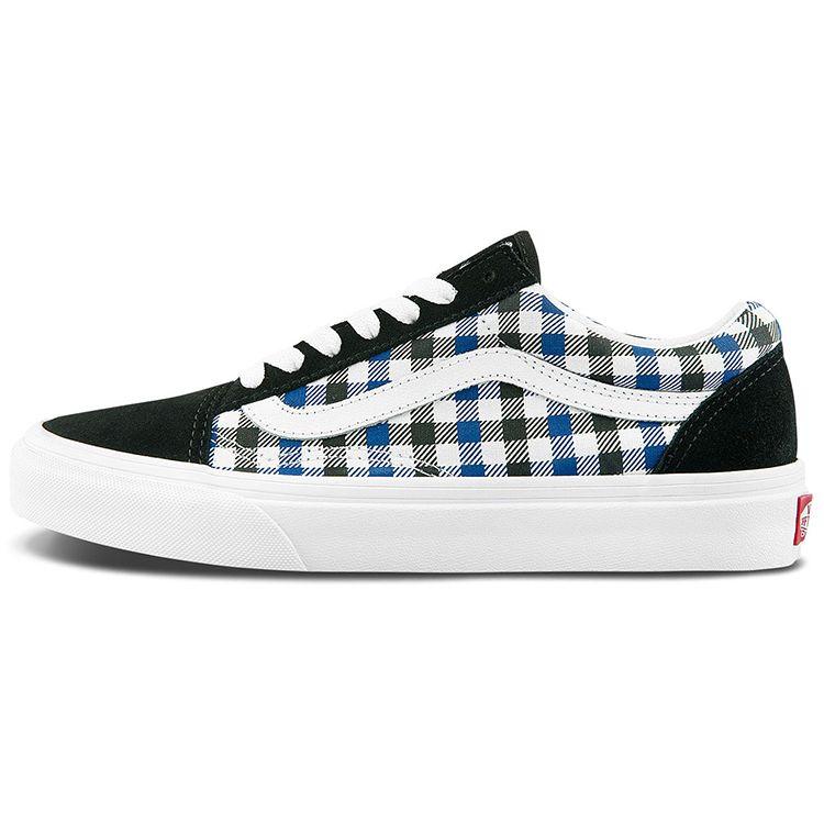 Vans Old Skool Retro Casual Checkerboard Low Top Skate Shoes Unisex Sneakers White Blue VN0A3WKT4RV