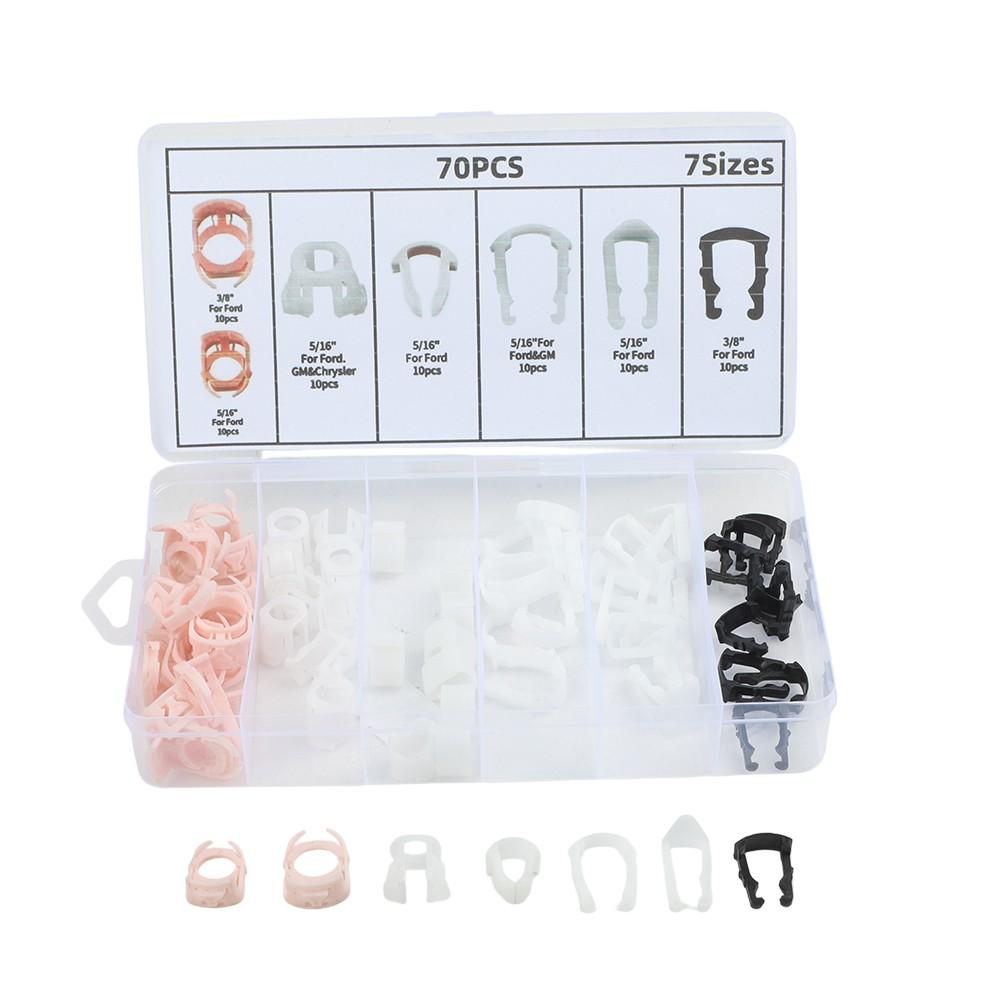 70 Pieces Swordfish 61280 Fuel Line Retainer Clip Assortment For Ford New