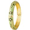 Colorful Vintage Cloisonne Bangle Traditional Enamel Floral Flower Crystal Bangle Classic Chinese Women's Hand Bracelet Ladies