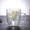 Dvoustěnný hrnek z vysoce borosilikátového skla, žáruvzdorný, na čaj, mléko, citronovou šťávu, kávu, vodu, nápojové sklo do baru, dárek pro milovníky, kreativita