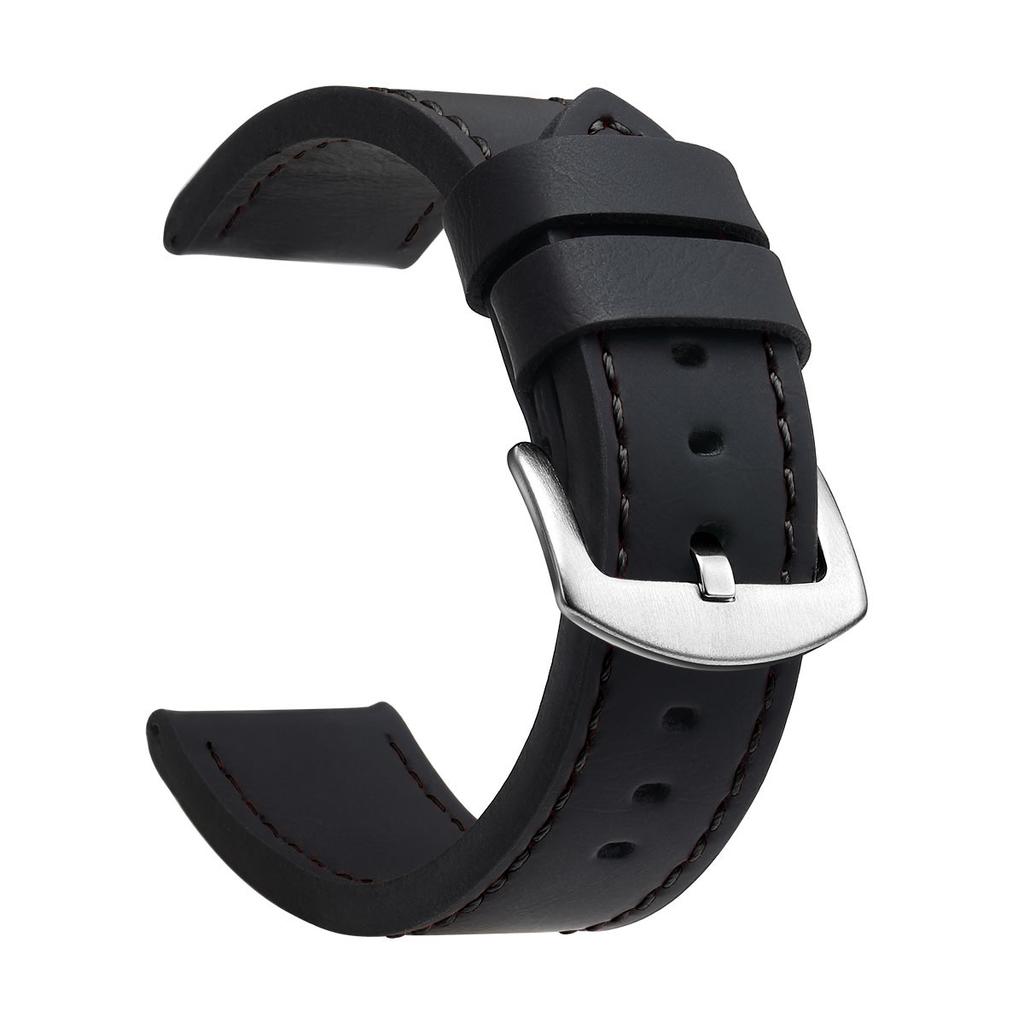 SAMCO Bracelet de Montre Sport Cuir Vintage Boucle Acier Inoxydable Accessoires de Montre 18mm 20mm 22mm 24mm
