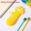 Creative Cat Paw Silicone Pencil Case For Kids School Supplies Storage Organizer
