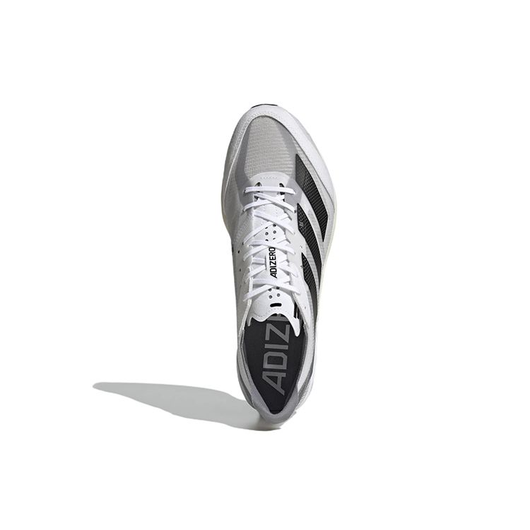 Adidas Adizero Adios 7 Comfortable Versatile Fabric Low-Top Carbon Plate Running Shoes Unisex Sneakers White Gray GV9625
