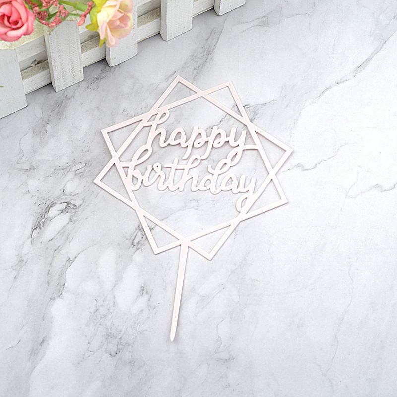 Gold & Black Mirrored Acrylic Cake Topper