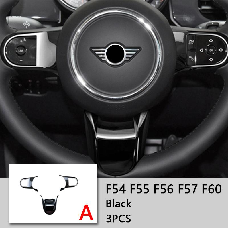 Car Steering Wheel Decorative Cover Plastic Modification Sticker For BMW MINI 2022 Cooper S F54 F55 F56 F57 F60 Car Accessories XX4