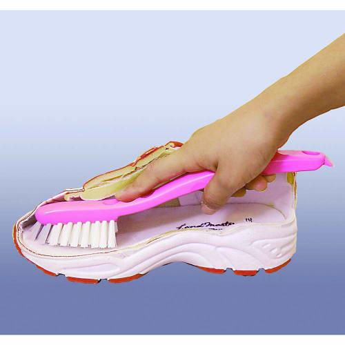 Azuma TK Shoe Brush Original 2-Color Set, 22cm Long, Pink and Blue, Angled Bristles for Deep Cleaning