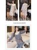 2025 V-Neck Pearl Cotton Long Sleeve Nightgown with Chest Pad – Spring/Autumn Oversized Sleep Dress for Indoor/Outdoor Wear