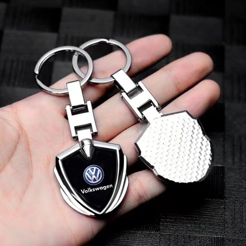 Car Keychain Car Emblem Stying Metal Key Rings Shield Shaped Emblem For VW Passat Polo Golf Beetle Caddy T5 Up Eos Tiguan Wu4