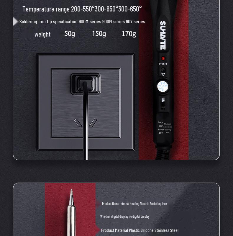 Digital Display Adjustable-Temperature High Power Soldering Iron Set