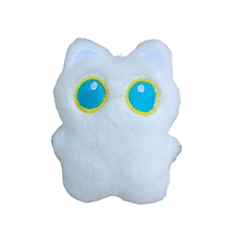 

1-12 шт. белый плюшевый брелок в виде кота, милый мультяшный котенок, мягкая пушистая набивная кукла, подвеска для ключей от машины, рюкзака, сумки, декор, подарок на день рождения