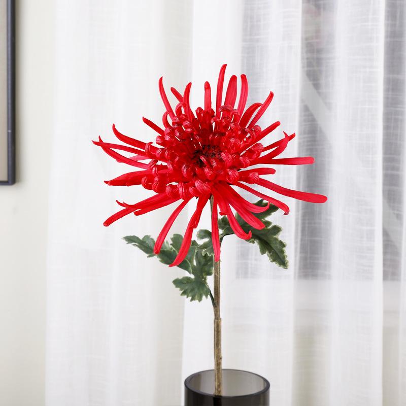 Simulation chrysanthemum feel soft glue fake flower indoor wedding simulation chrysanthemum красный