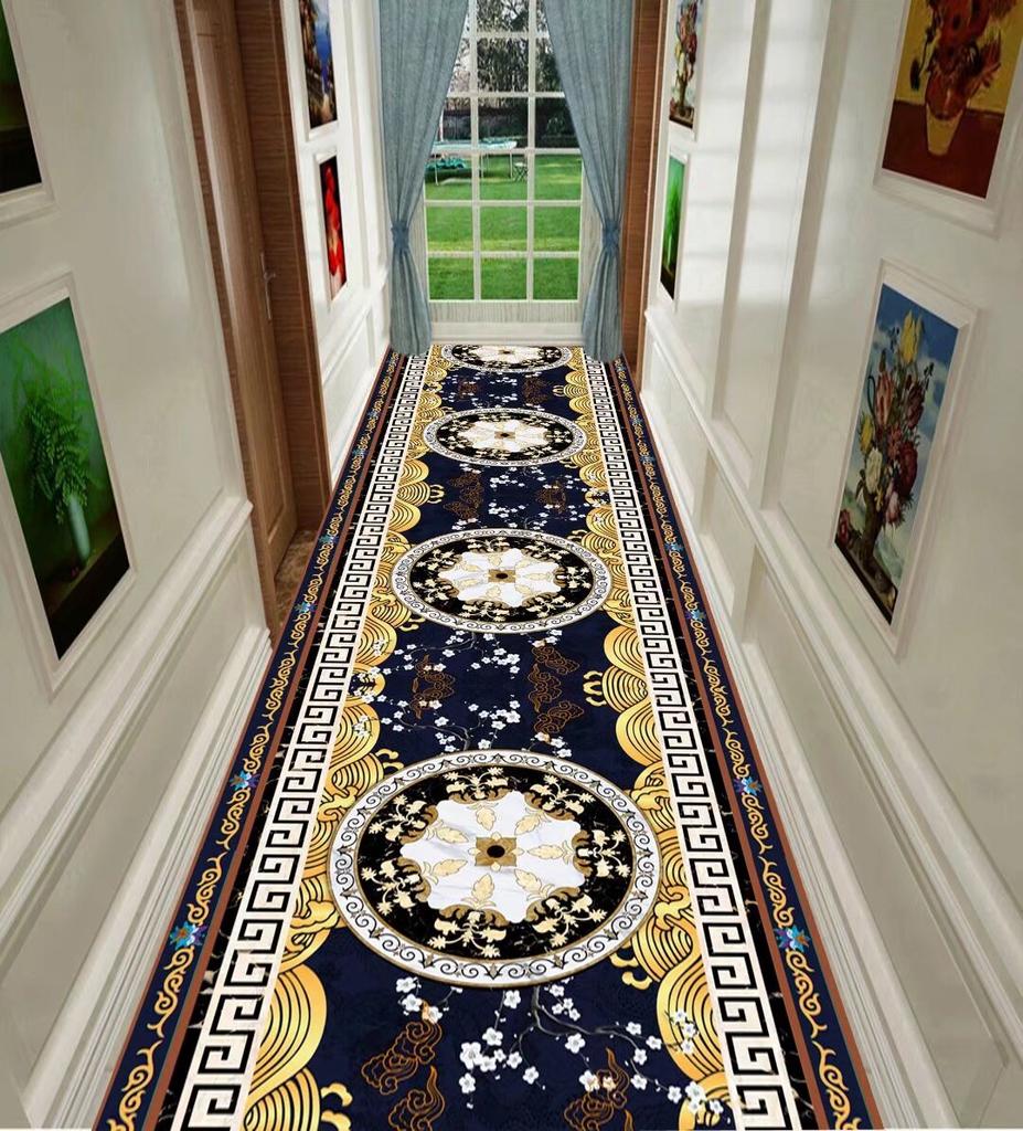 Bohemian Persia Style Long Corridor Carpet Luxury European Decoration Hallway Rugs Non-slip Floor Mats Stairway Runners Carpets