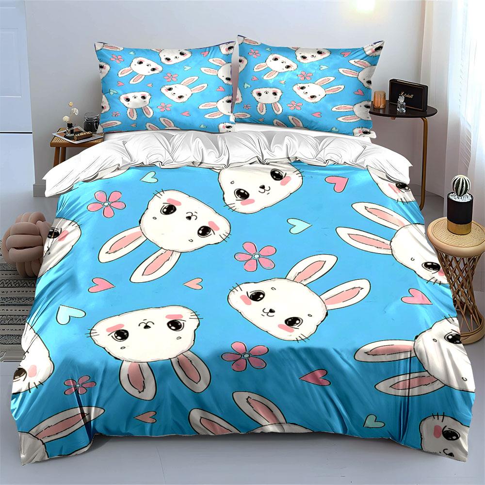 Whimsical bunny delight. Bedding sets Duvet covers Pillowcases(1* Duvet Cover 2* Pillowcases without duvet insert)