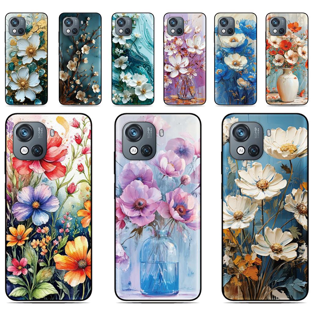 Floral Flower Phone Case For Ulefone Note 20 19 18 Ultra 10 12 13 14 15 16 17 Pro 13P 12P 11P 10P Silicone Soft Back Cover