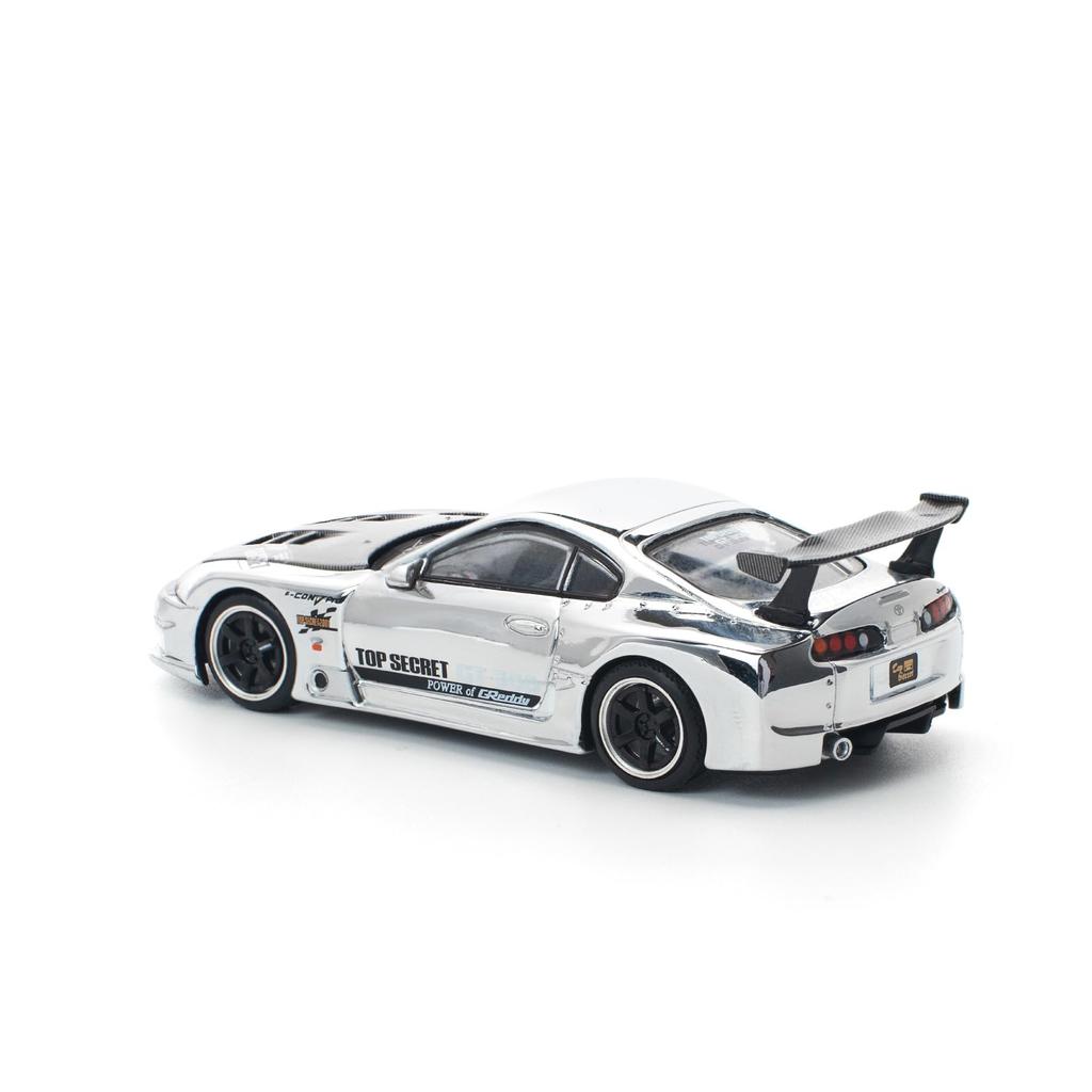 Genesis Company POP RACE Scale Top Secret GT300 Supra Silver Chrome Finished Model PR640325 1/64