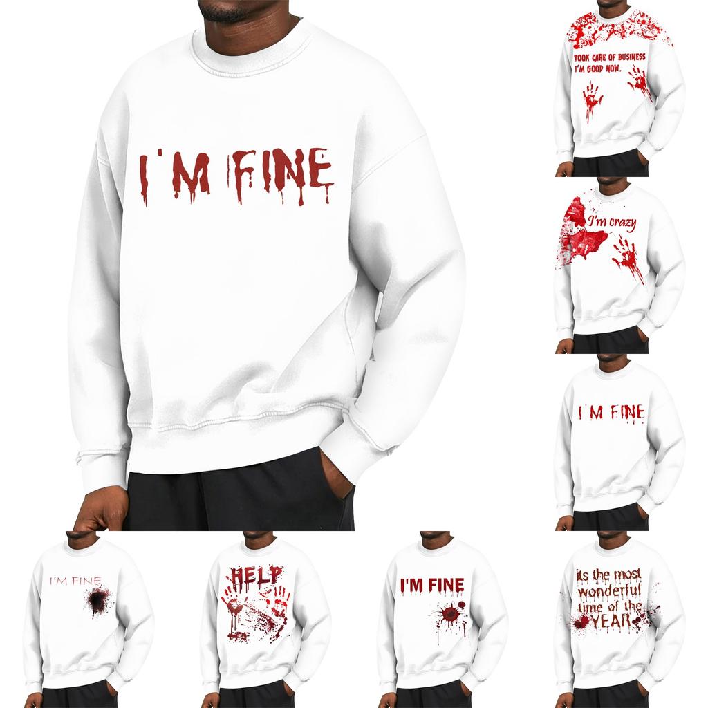 Men'S Printed Sweatshirt Outdoor Ethnic Printed Loose Long Sleeved