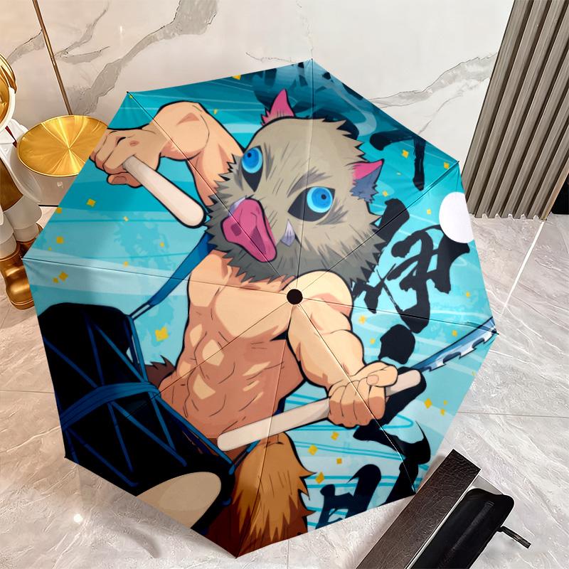 Japanese-style cartoon Demon Slayer Kamado Tanjiro & Kamado Nezuko umbrella including home travel and outdoor activities Multi functional umbrella 35