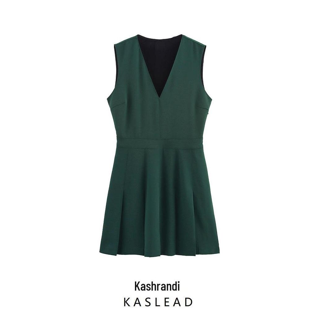 Rochie mini creponată slim fit în stil european și american pentru femei, Primăvara 2025