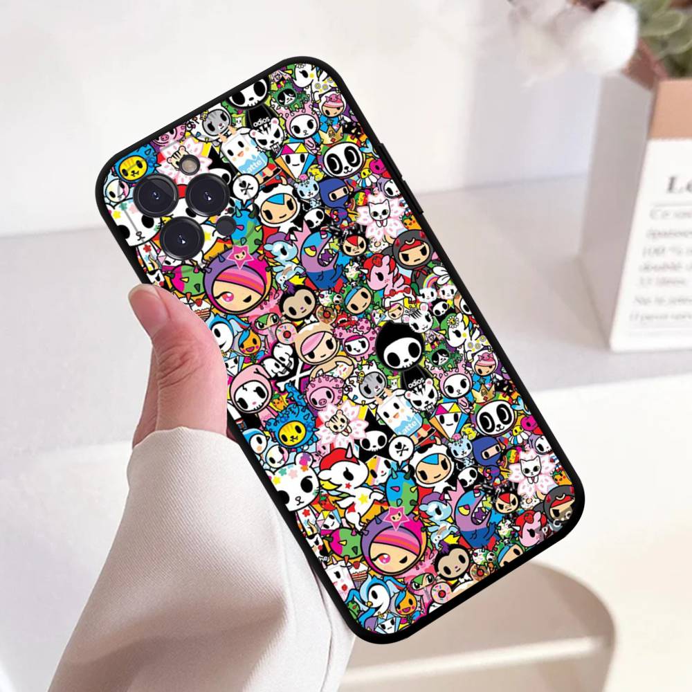 

Japan T-Tokidokis Pattern Phone Case TPU Phone Case For Iphone17 Air 16 15 14 13 12 11 Pro Max Plus Cover Case iPhone 15 plus
