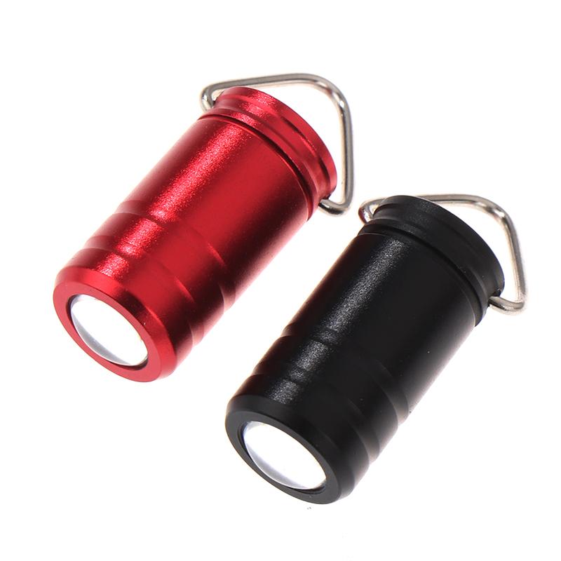 1Pc Mini Pocket Button Battery Led Flashlight Protable Bright Long Lifetime Waterproof Key Ring Gift Torch Outdoor Supplies