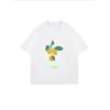 White Oversized T Shirt With Lemon And Amalfi Italy Print For Casual Wear