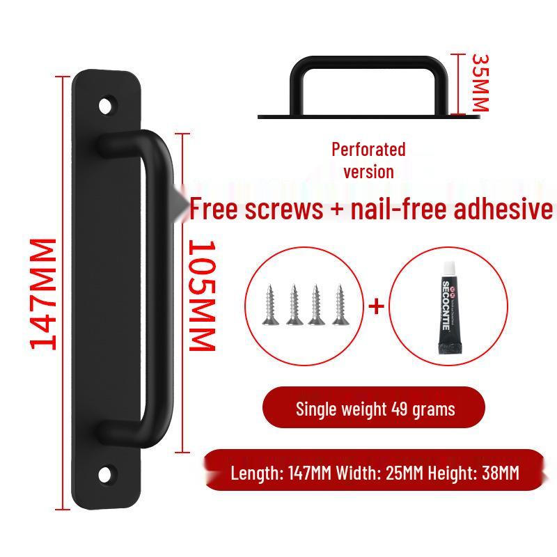 Aluminum Alloy No-Drill Door Handle for Glass, Window, Balcony, Sliding, and Cabinet Doors