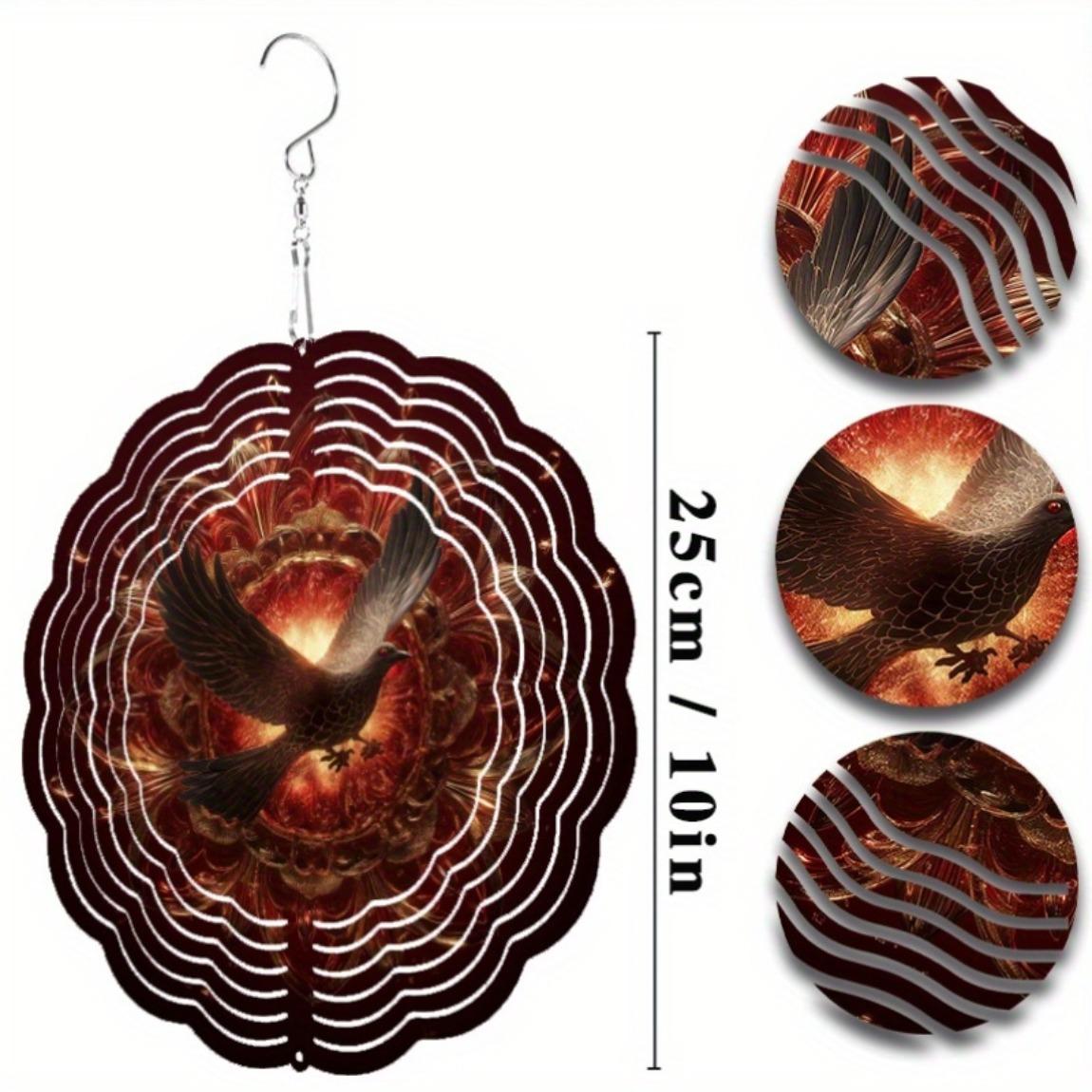 

10 Inch Hanging Wind Spinner Outdoor Decor with 360 Rotating Hook for Garden Balcony Patio Spring Summer Decorative Gift 01A