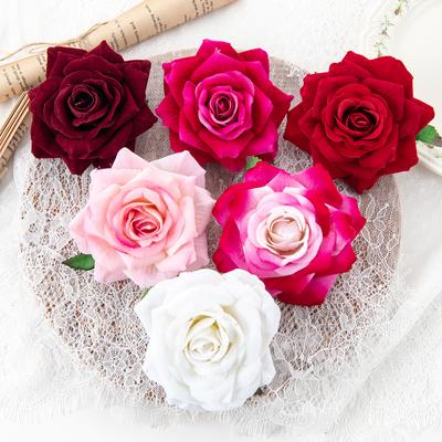 Artificial Flowers for Home Room Table Decoration Silk Red Roses Scrapbooking Diy Craft Wreath Wedding Bride Bouquet Accessories