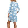 Women's Summer Dress Loose V Neck Three-quarter Sleeve Sundress With Pockets Dress