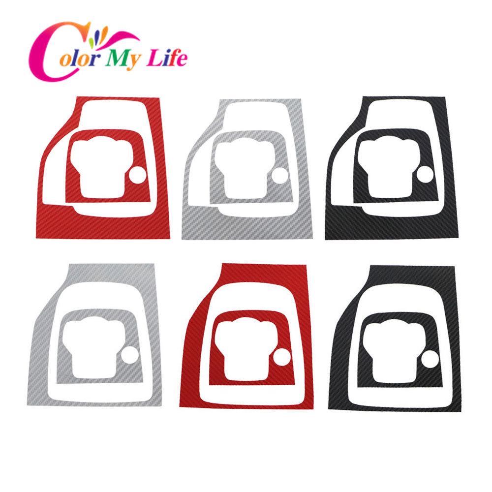 Carbon Fiber Car Interior Gear Head Shift Knob Panel Cover Trim Sticker Fit For Mazda 3 Axela 2014 2015 2016 2017