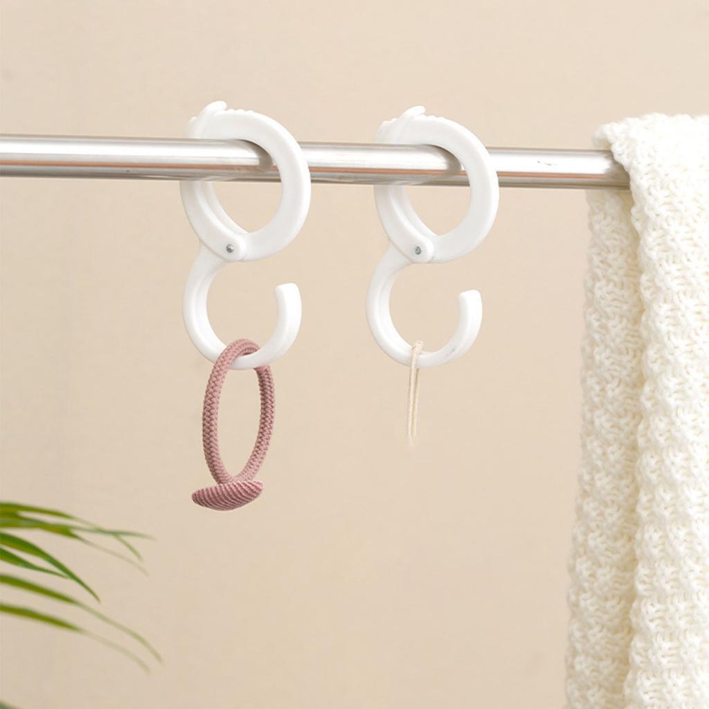 S Shaped Hook PVC Plastic Hanging Multi Functional Punching Free for Kitchen Bathroom Cabinet Household Supplies
