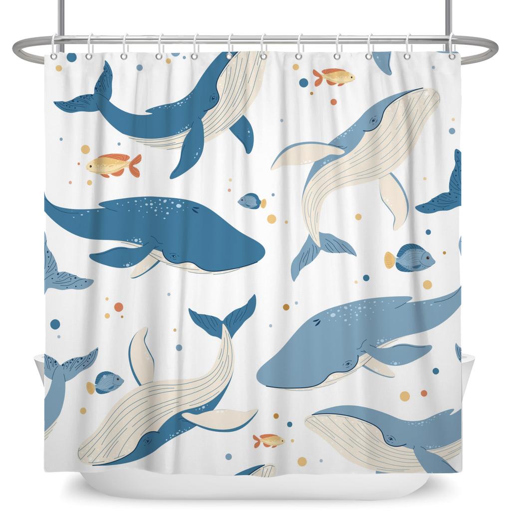 Cute Cartoon Animal Shower Curtain Waterproof Bath Curtain Bathroom Decor Kids Friendly Design Multiple Fun Patterns With Hooks
