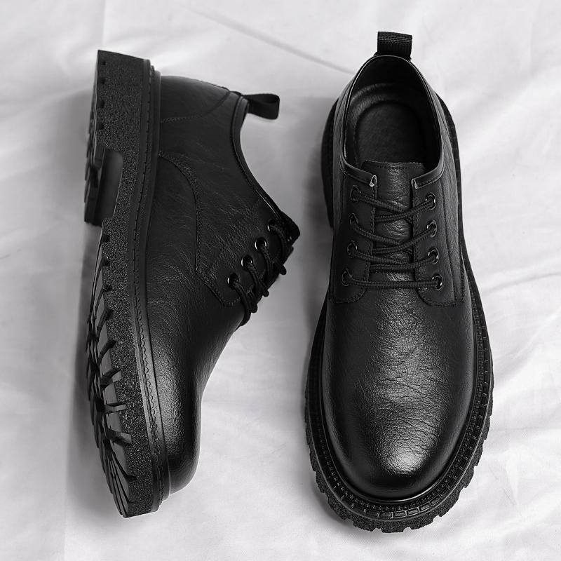 Trendy Brand Big Toe Shoes Street Fashion Work Clothes Shoes Men's Genuine Leather Shoes British Casual Shoes Men's Suits Shoes