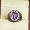 Alexandrit Oval geschliffen Edelstein mit 925er Sterling Silber Ring für Herren #A620 JL375656839631