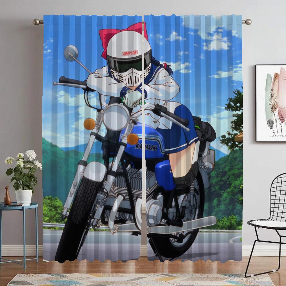 Bakuon Window Curtain for Room 2 Panel Anti-mosquito Curtains Shades Partition Tulle for Bedroom Home Interior Curtains Living