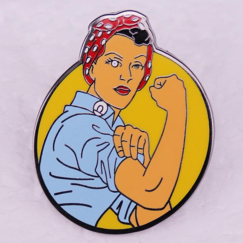 

Ruth Riveter Pin Badge Figure