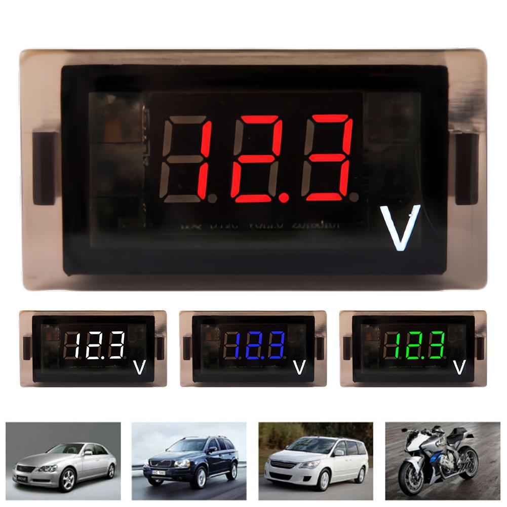 DC 12-24V Digital Voltage Meter Waterproof Voltage Meter Tester Detector Digital LED Display Voltmeter for RV Boat Auto Truck