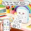 Mini Thermal Printer, Wireless Bluetooth Printer for iOS Android, 13 Roll Printing Paper, Portable Receipt, Inkless Photo Picture QR Code Receipt List
