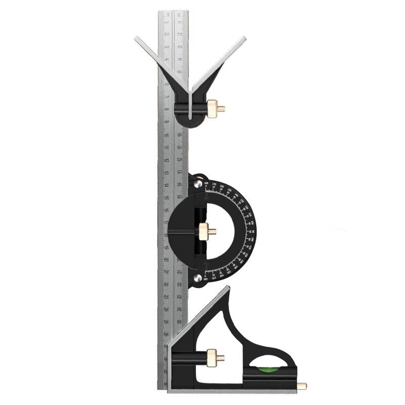 Shengtai Xin 90° Stainless Steel Multi-Functional Woodworking Angle Ruler