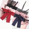 Navy Blue School Ribbon For Jk Uniforms With Polyester Material For Daily Wear
