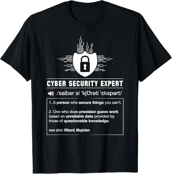 Funny Cyber Security Definition Programmer IT Nerd Tee T-Shirt S-3XL XS