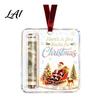 Christmas Tree Money Holder Retro Cash Pendant Decoration Transparent Acrylic Creative for Gifts Holiday Hanging Ornament with Card Slot Festive