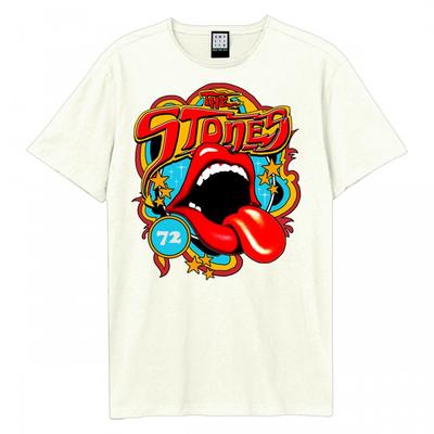 Amplified Unisex Adult Vintage Tongue 77 The Rolling Stones T-Shirt